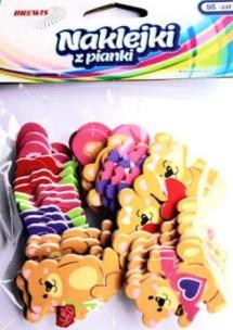 Opakowanie Naklejki z pianki Misie z sercem 36szt
