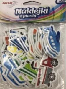 Opakowanie Naklejki z pianki transport 35szt