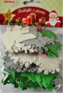 Opakowanie Naklejki z pianki z brokatem 48szt