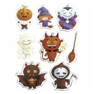 Naklejki żelowe Halloween 8szt. Wydawca: Dalprint. Multiszop.pl Opakowanie Naklejki żelowe Halloween 8szt