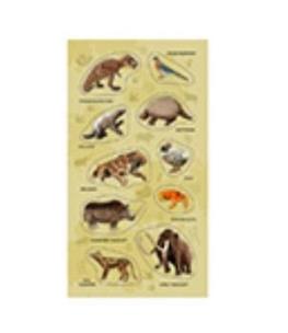 Opakowanie Naklejki Zwierzęta wymarłe gatunki