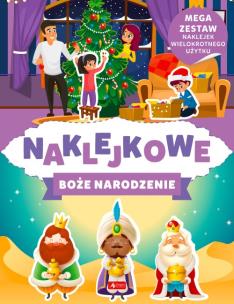 Naklejkowe Boże Narodzenie. Autor: Opracowanie zbiorowe. Multiszop.pl Okładka książki Naklejkowe Boże Narodzenie