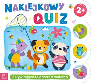 Naklejkowy quiz 2+ Aktywizująca książeczka malucha. Autor: Bator Agnieszka. Multiszop.pl Okładka książki Naklejkowy quiz 2+ Aktywizująca książeczka malucha