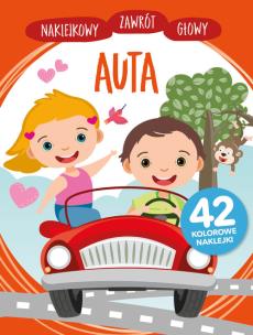 Naklejkowy zawrót głowy. Auta. Autor: Wiśniewska Anna. Multiszop.pl Okładka książki Naklejkowy zawrót głowy. Auta