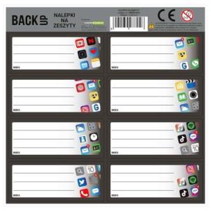 Opakowanie Nalepki na zeszyty BackUp 4 A 62 (25szt) DERFORM