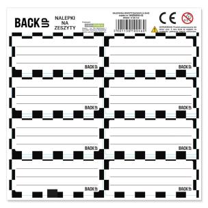 Opakowanie Nalepki na zeszyty BackUp Szachownica (25szt)