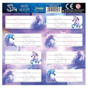 Opakowanie Nalepki na zeszyty Jednorożec (25szt)