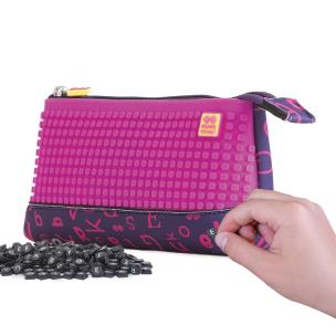 Opakowanie Neoprenowy piórnik na suwak z purpurowym panelem