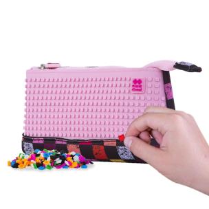 Neoprenowy piórnik na suwak z różowym panelem. Wydawca: Cass Film. Multiszop.pl Opakowanie Neoprenowy piórnik na suwak z różowym panelem