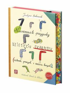 Niesamowite przygody dziesięciu skarpetek. Barwione brzegi. Autor: Justyna Bednarek. Multiszop.pl Okładka książki Niesamowite przygody dziesięciu skarpetek. Barwione brzegi