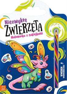 Niezwykłe zwierzęta. Malowanka z naklejkami. Autor: Podgórska Anna. Multiszop.pl Okładka książki Niezwykłe zwierzęta. Malowanka z naklejkami