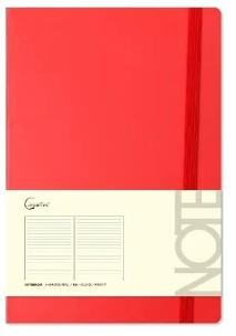 Opakowanie Notatnik A5 96 stron na gumkę czerwony