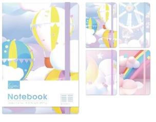 Opakowanie Notatnik A5/96K linia na gumkę MIX