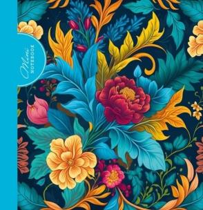 Opakowanie Notatnik ozdobny 100x100/48K kratka Flora nieb.