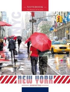 Opakowanie Notatnik ozdobny 128x165/64K kratka Nowy Jork