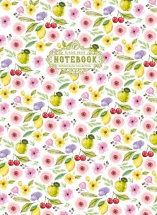 Opakowanie Notatnik ozdobny 64 strony kratka Kwiaty zielone