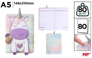 Opakowanie Notes A5/80K pluszowy Jednorożec