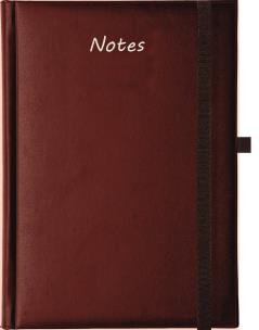 Opakowanie Notes A5 Albit z gumką kratka brązowy