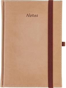 Notes A5 kratka Vivella z gumką beżowy. Wydawca: Wokół nas. Multiszop.pl Opakowanie Notes A5 kratka Vivella z gumką beżowy