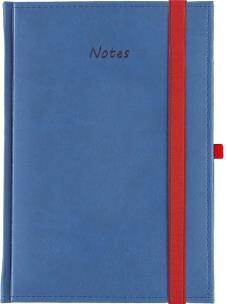 Notes A5 kratka Vivella z gumką granatowy. Wydawca: Wokół nas. Multiszop.pl Opakowanie Notes A5 kratka Vivella z gumką granatowy