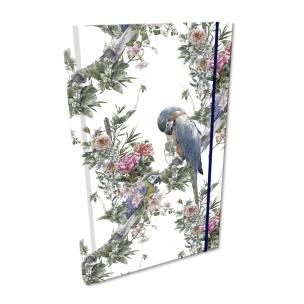 Opakowanie Notes A5 kratka z gumką Soft Touch Boho Papugi
