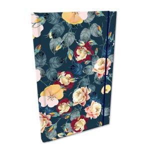 Opakowanie Notes A5 kratka z gumką Soft Touch Żółte kwiatki