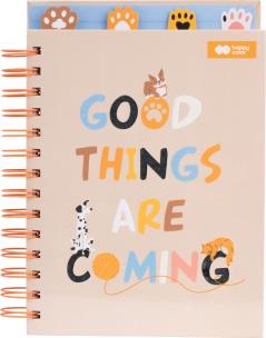 Opakowanie Notes A5 na spirali CAT&DOG z przekładkami 80 ark. Happy Color