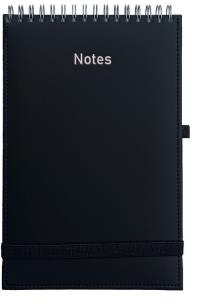 Opakowanie Notes A5 Vivella na spirali z gumką czarny