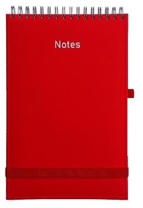 Opakowanie Notes A5 Vivella na spirali z gumką czerwony
