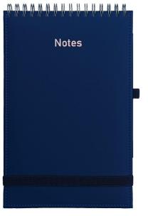 Opakowanie Notes A5 Vivella na spirali z gumką granatowy