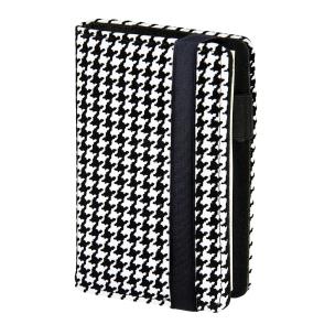 Notes A6 na gumkę kratka biało-czarny NP-60MD. Wydawca: I-DROPS. Multiszop.pl Opakowanie Notes A6 na gumkę kratka biało-czarny NP-60MD