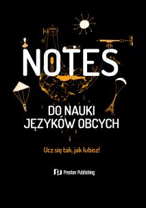 Notes do nauki języków obcych czarny. Autor:   Praca zbiorowa. Multiszop.pl Okładka książki Notes do nauki języków obcych czarny