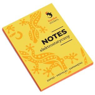 Notes elektrostatyczny pomarańczowy 100 karteczek. Wydawca: Panta Plast. Multiszop.pl Opakowanie Notes elektrostatyczny pomarańczowy 100 karteczek