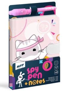 Notes fioletowy 100K linia Spy + długopis UV. Wydawca: MFP. Multiszop.pl Opakowanie Notes fioletowy 100K linia Spy + długopis UV