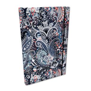 Opakowanie Notes kratka A5 z gumką Soft Touch Paisley Ornament