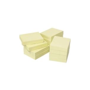 Opakowanie Notes samoprzylepny 3szt. 50x40mm żółty zgrzewka 12 sztuk