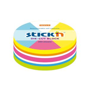 Opakowanie Notes samoprzylepny koło Maped Stick'n 67x67mm neon mix 250k