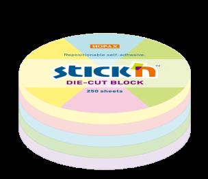 Opakowanie Notes samoprzylepny koło Maped Stick'n 67x67mm pastel mix 250k