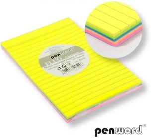 Opakowanie Notes samoprzylepny w linię mix 100x150mm 100K
