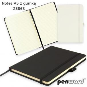 Opakowanie Notes z gumką czarny