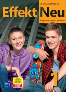 Nowe język niemiecki Effekt Neu podręcznik 1 liceum i technikum EDYCJA 2022-2024 184101. Autor: Opracowanie zbiorowe. Multiszop.pl Okładka książki Nowe język niemiecki Effekt Neu podręcznik 1 liceum i technikum EDYCJA 2022-2024 184101
