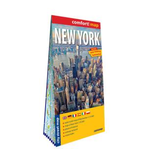 Nowy Jork (New York) laminowany plan miasta 1:75 000/1:15 000. Autor:   Praca zbiorowa. Multiszop.pl Okładka książki Nowy Jork (New York) laminowany plan miasta 1:75 000/1:15 000