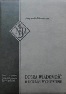 Okładka książki Nowy Testament NPD szary z paginatorami i suwakiem