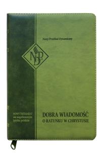 Okładka książki Nowy Testament NPD zielony z paginatorami