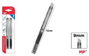 Opakowanie Nóż do papieru wysuwany czarny 9mm 2szt