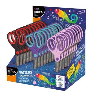Nożyczki ergonomiczne A (24szt) KIDEA. Wydawca: Derform. Multiszop.pl Opakowanie Nożyczki ergonomiczne A (24szt) KIDEA