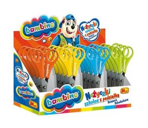 Opakowanie Nożyczki szkolne z podziałką BAMBINO, Display 24 sztuki mix