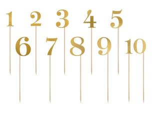 Opakowanie Numery na stół złote 25,5x26,5cm