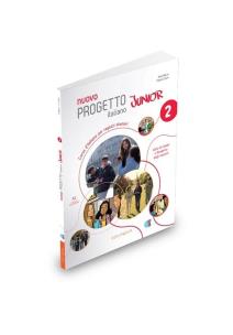 Nuovo Progetto italiano junior 2 pod + ćw + online. Autor: Bertoni Silvia, Nocchi Susanna. Multiszop.pl Okładka książki Nuovo Progetto italiano junior 2 pod + ćw + online