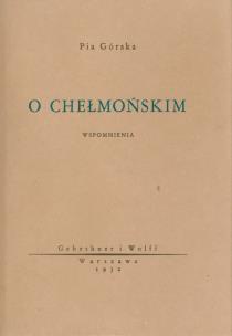 Okładka książki O Chełmońskim. Wspomnienia